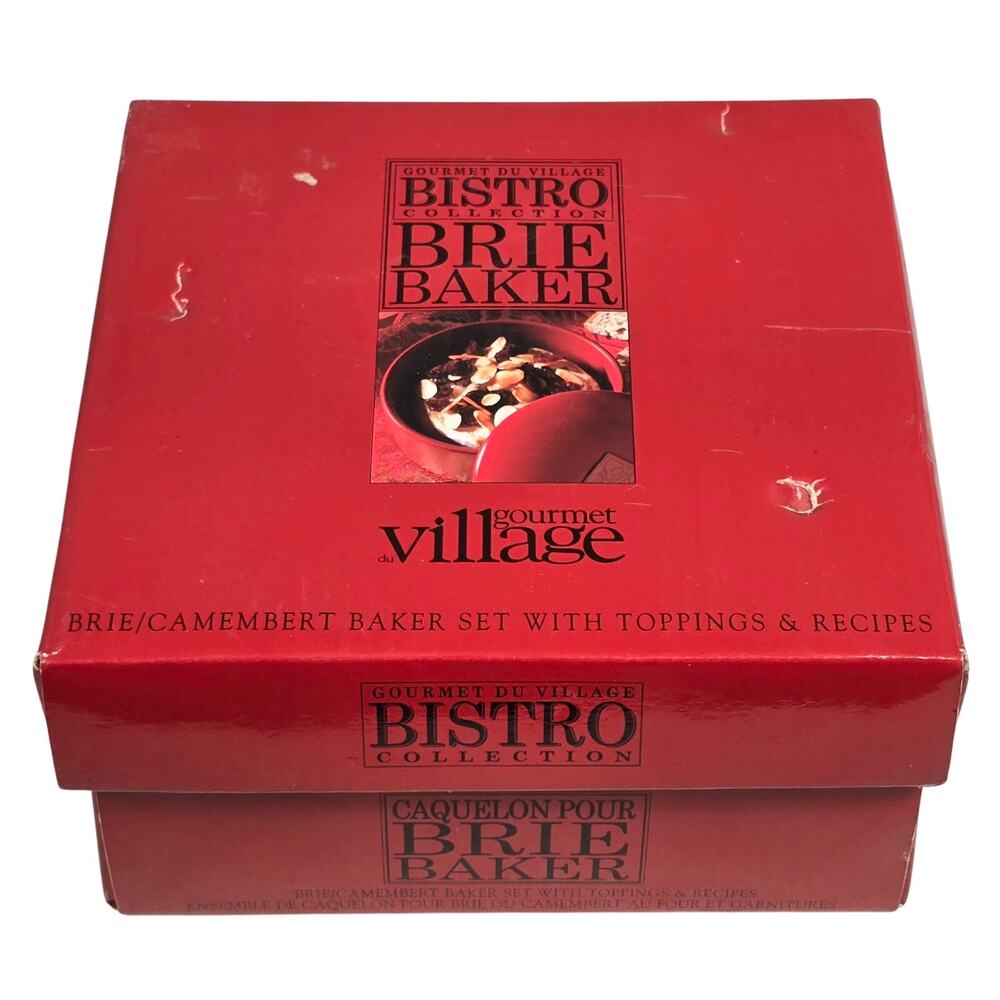 Gourmet Village Bistro Collection BRIE/Camenbert BAKER With Lid Bakeware